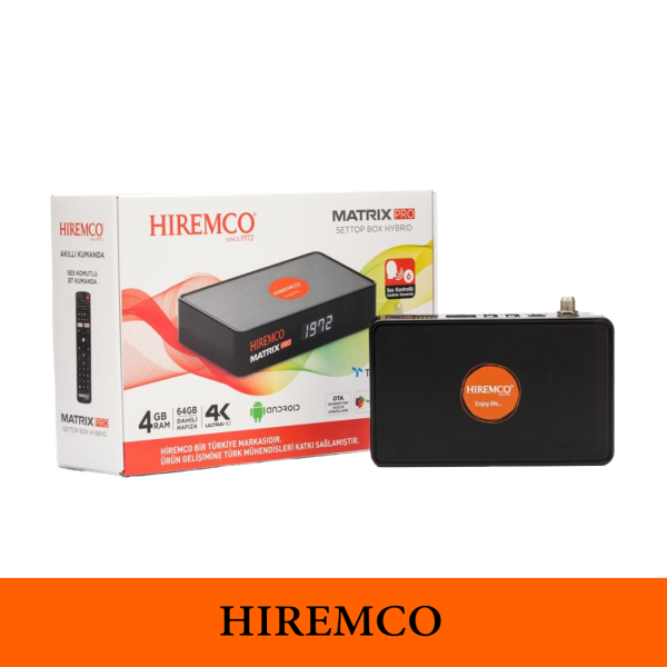Hiremco Matrix Pro 4K UHD Android 10 Uydu Alıcısı